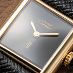 Cartier Tank Must de Vermeil Black Dial PM 1980s