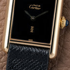 Cartier Tank Must de Vermeil Black Dial PM 1980s