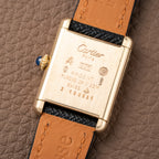 Cartier Tank Must de Vermeil Black Dial PM 1980s