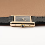 Cartier Tank Must de Vermeil Black Dial PM 1980s