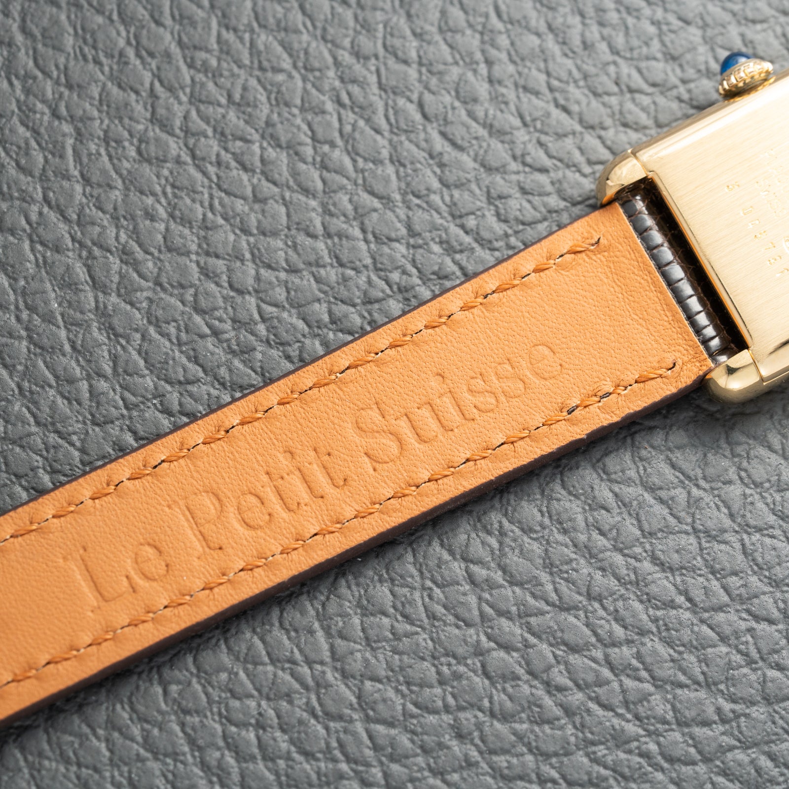 Cartier Tank Must de Vermeil 'Turtle Shell' Brown Wood Dial PM Full Set from 1978!