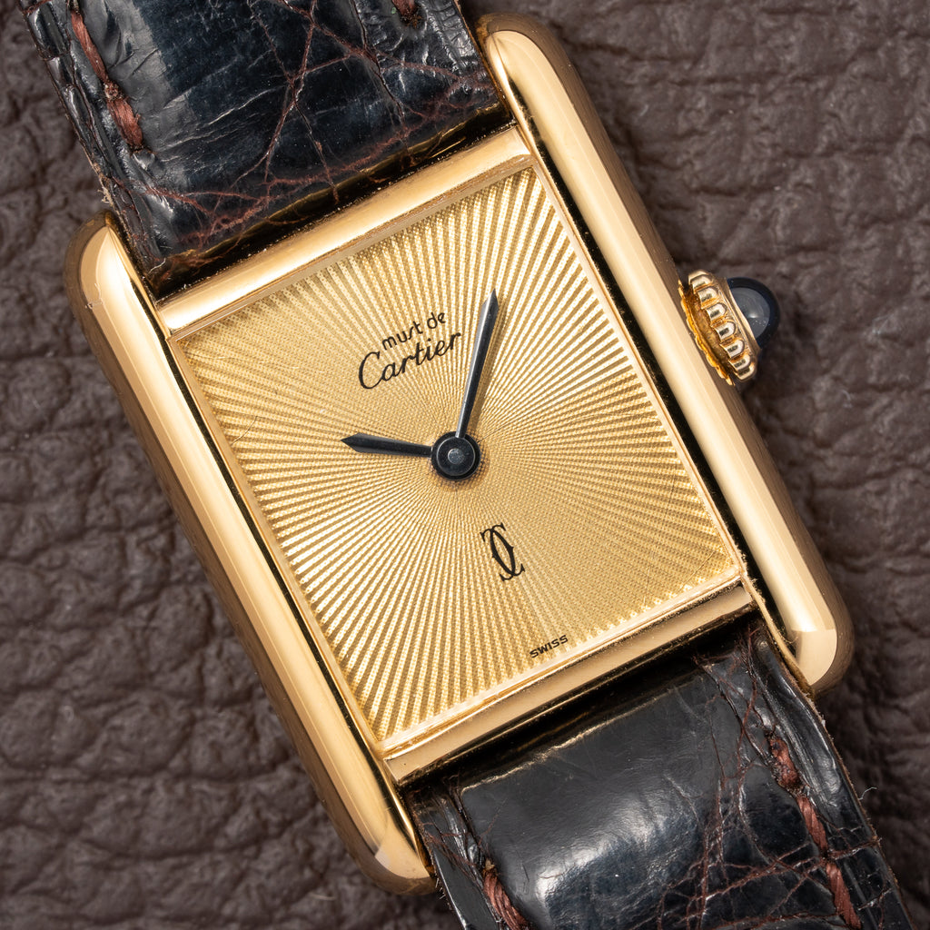 Cartier Tank Must de Vermeil "Discor" Dial PM from 1980s