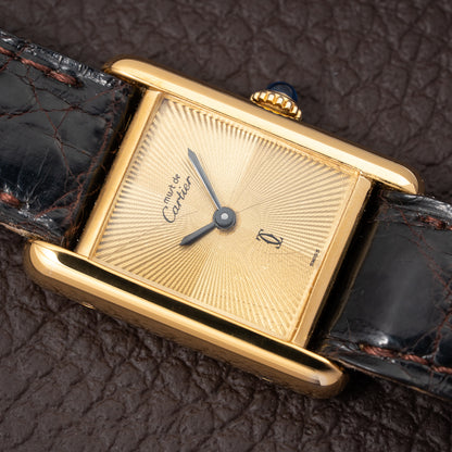 Cartier Tank Must de Vermeil "Discor" Dial PM from 1980s