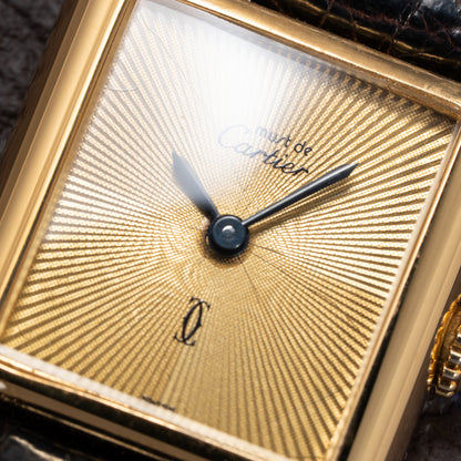 Cartier Tank Must de Vermeil "Discor" Dial PM from 1980s