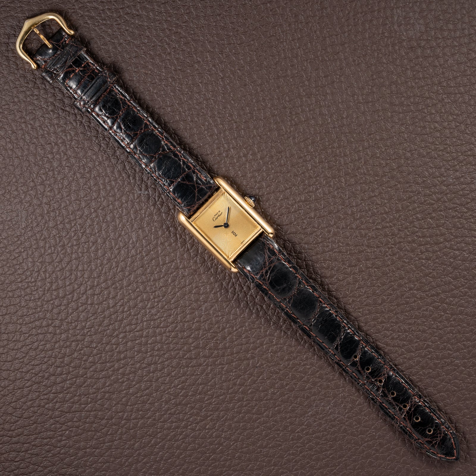 Cartier Tank Must de Vermeil "Discor" Dial PM from 1980s