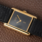 Cartier Tank Must de Vermeil Black Onyx Dial GM 1980s