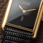 Cartier Tank Must de Vermeil Black Onyx Dial GM 1980s