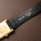 Cartier Tank Must de Vermeil Black Onyx Dial GM 1980s