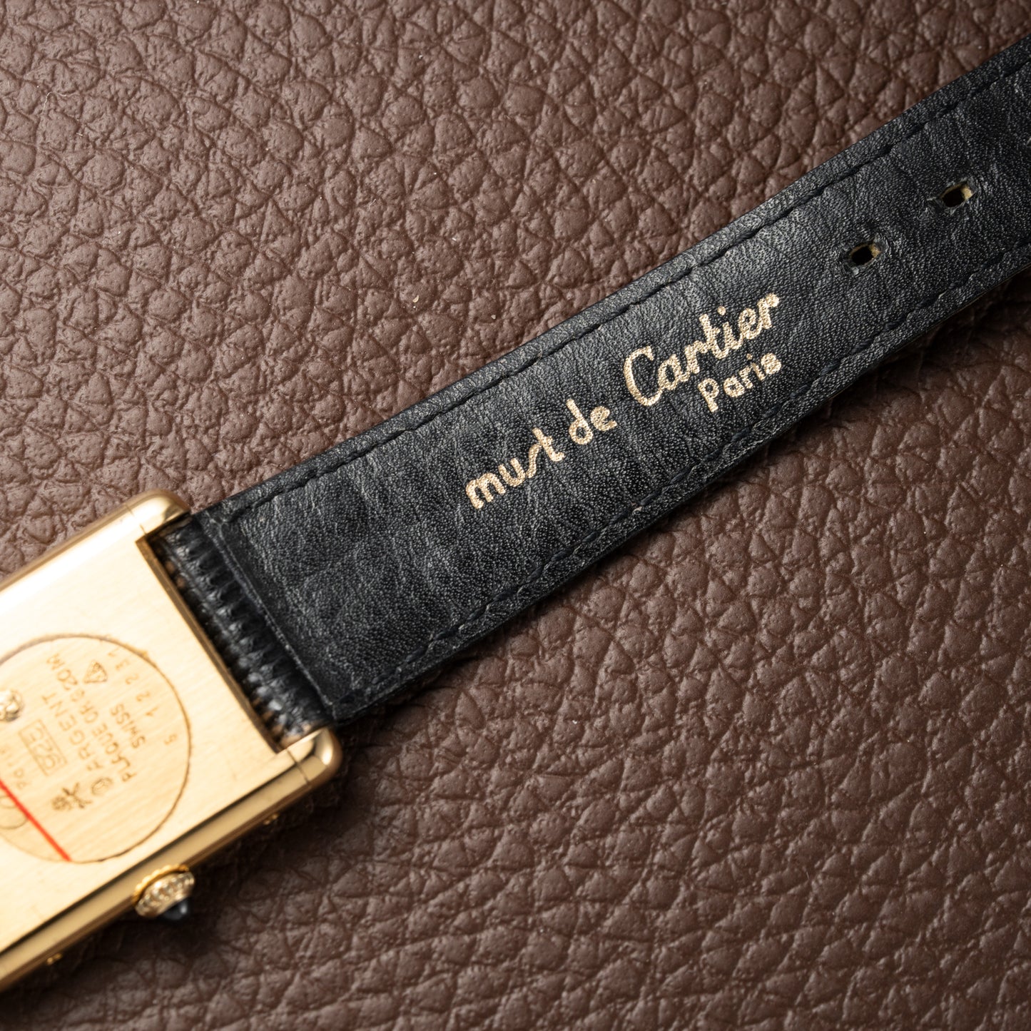 Cartier Tank Must de Vermeil Black Onyx Dial GM 1980s