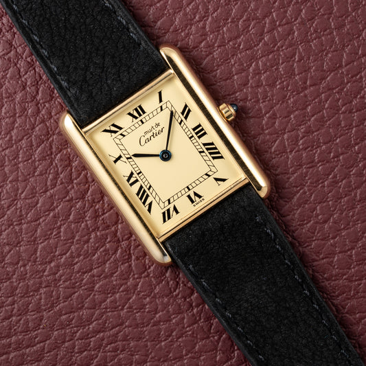 Cartier Must de Tank Vermeil Lemon Roman Dial Reference 681006