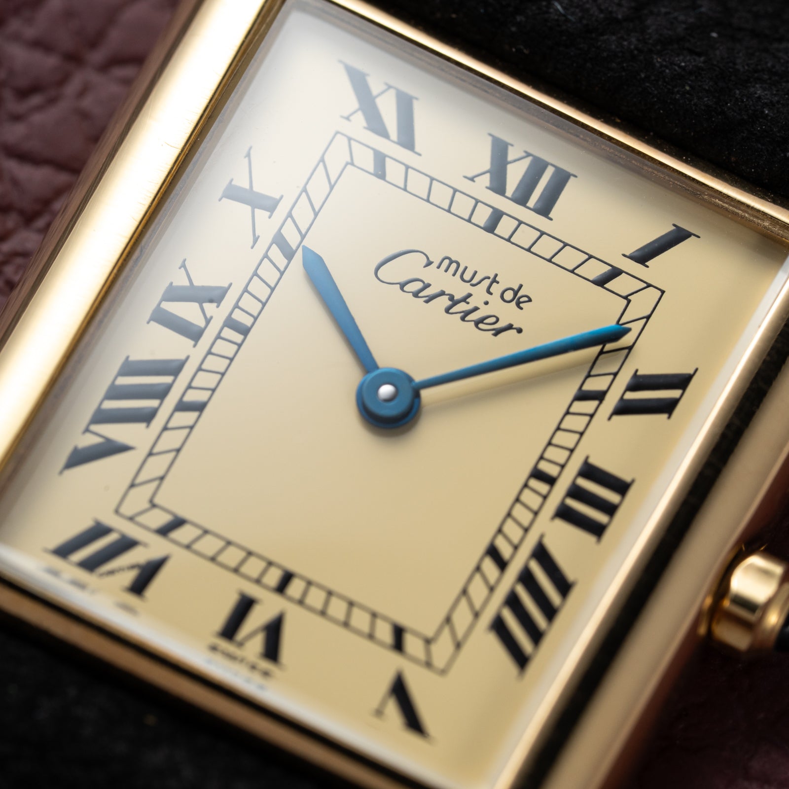 Cartier Must de Tank Vermeil Lemon Roman Dial Reference 681006