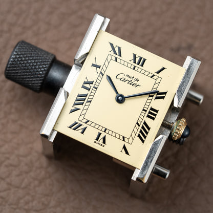 Cartier Must De Tank Vermeil Lemon Roman Dial GM