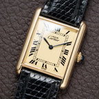 Cartier Must De Tank Vermeil Lemon Roman Dial GM