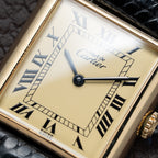Cartier Must De Tank Vermeil Lemon Roman Dial GM