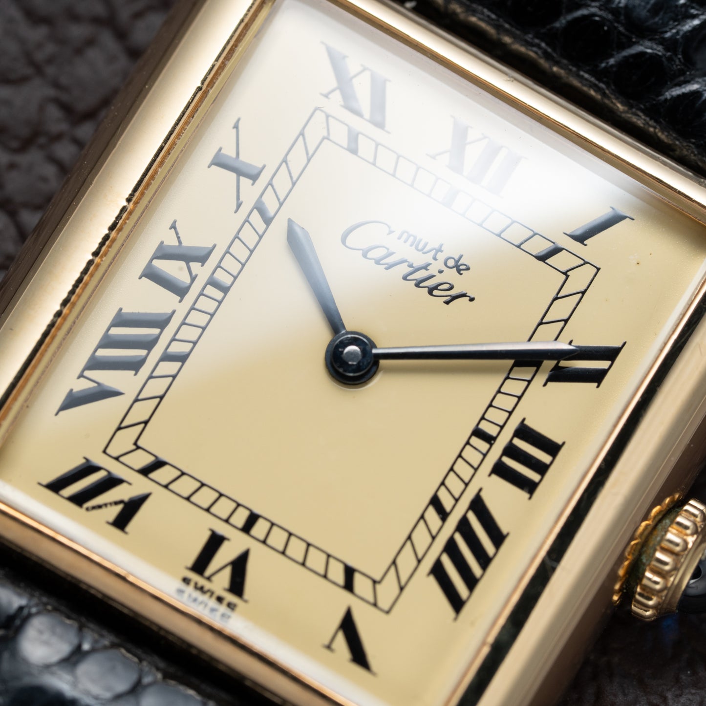 Cartier Must De Tank Vermeil Lemon Roman Dial GM