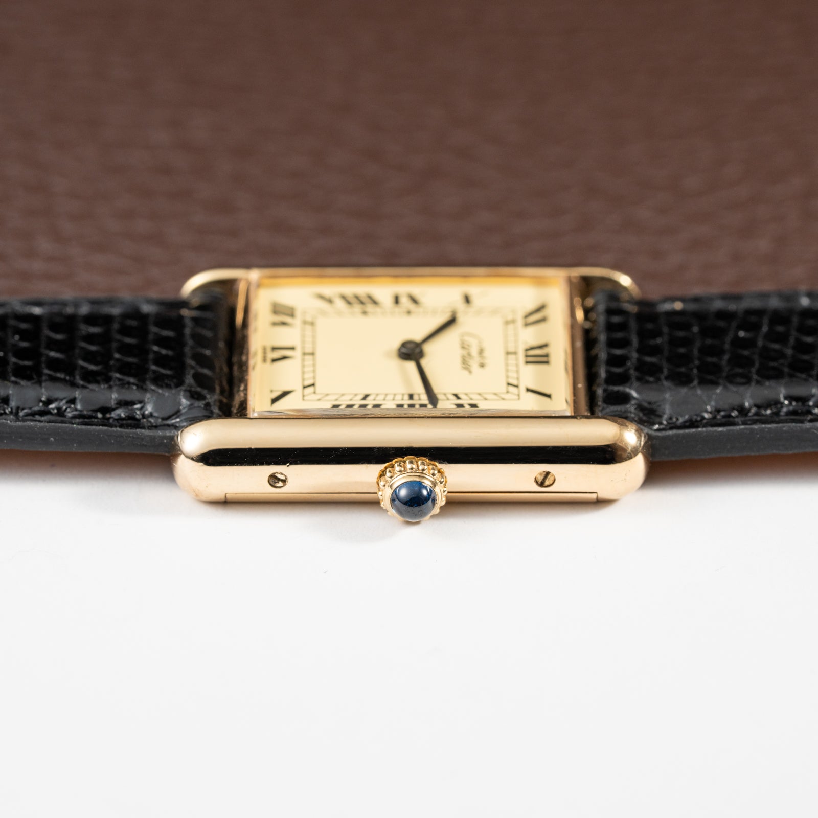 Cartier Must De Tank Vermeil Lemon Roman Dial GM