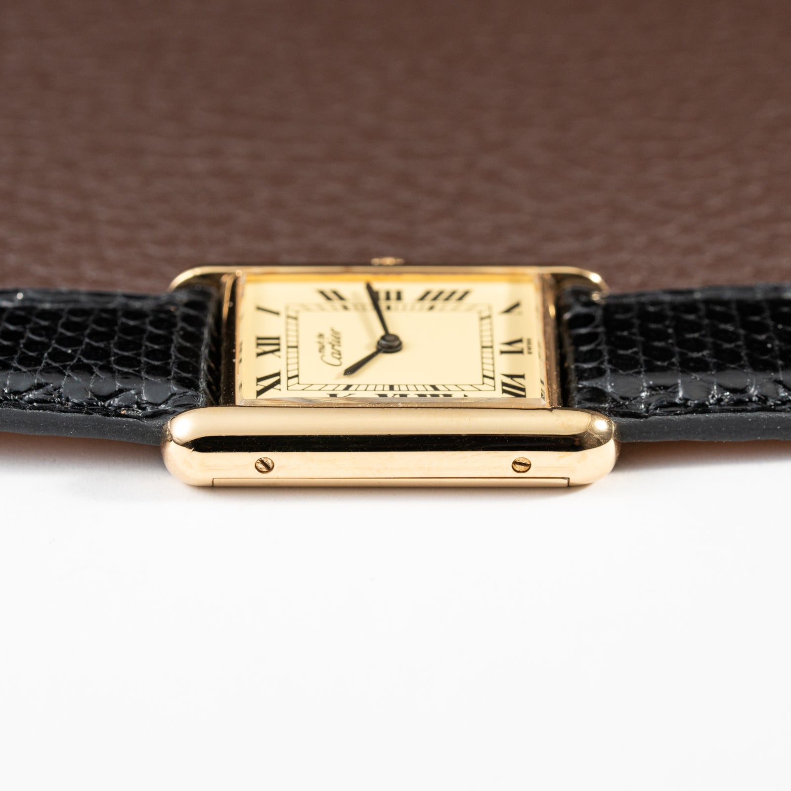 Cartier Must De Tank Vermeil Lemon Roman Dial GM