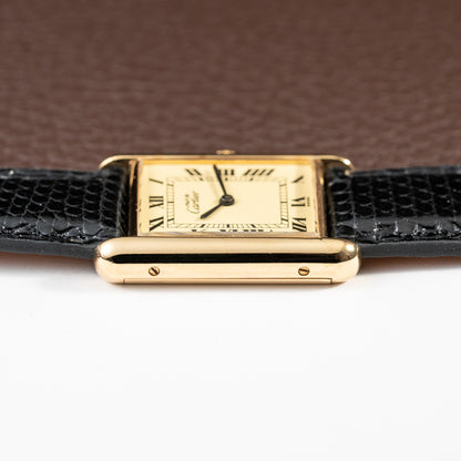 Cartier Must De Tank Vermeil Lemon Roman Dial GM