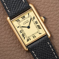Cartier Must de Tank Vermeil Lemon Roman Dial Reference 590005