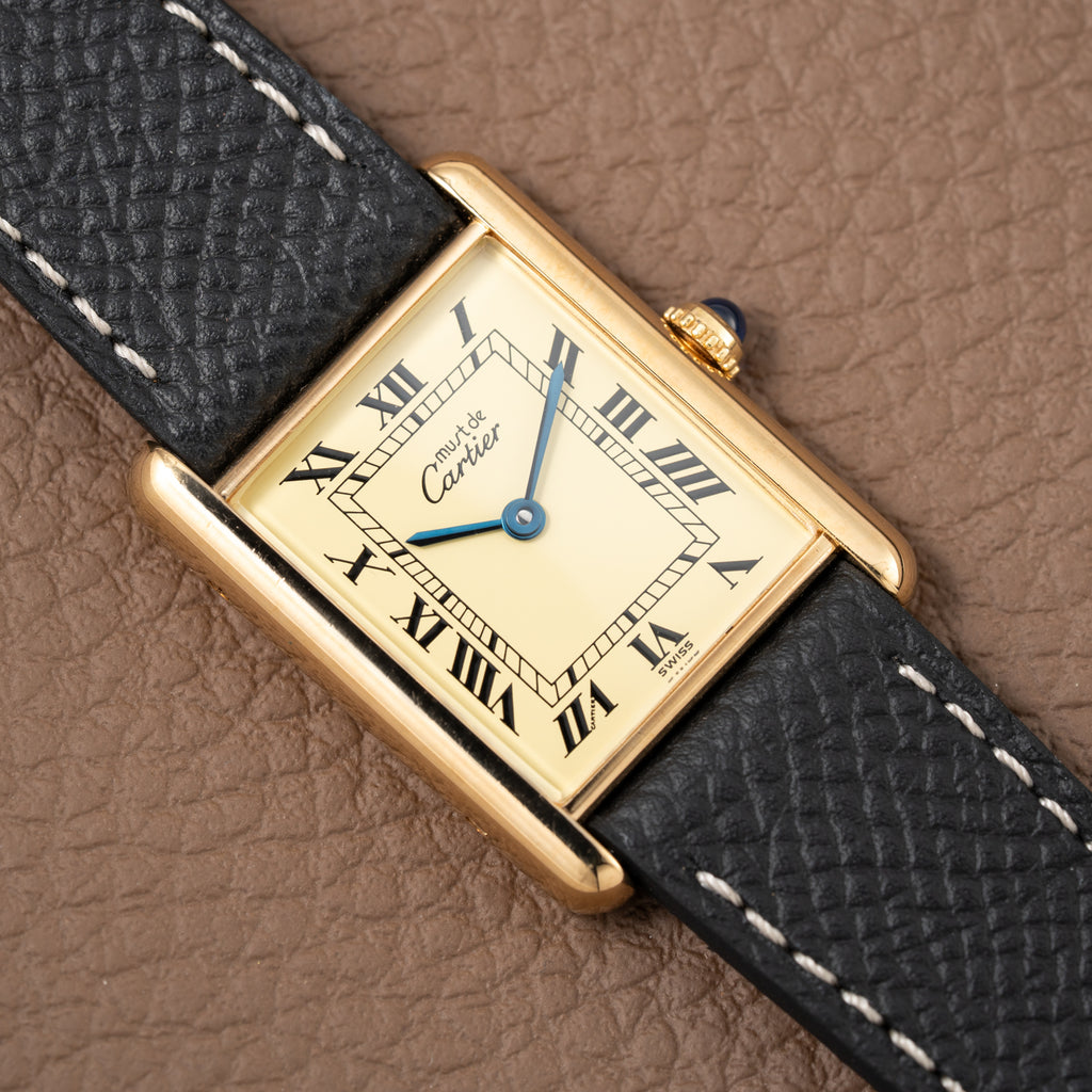 Cartier Must de Tank Vermeil Lemon Roman Dial Reference 590005