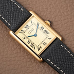 Cartier Must de Tank Vermeil Lemon Roman Dial Reference 590005