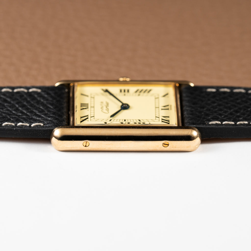 Cartier Must de Tank Vermeil Lemon Roman Dial Reference 590005