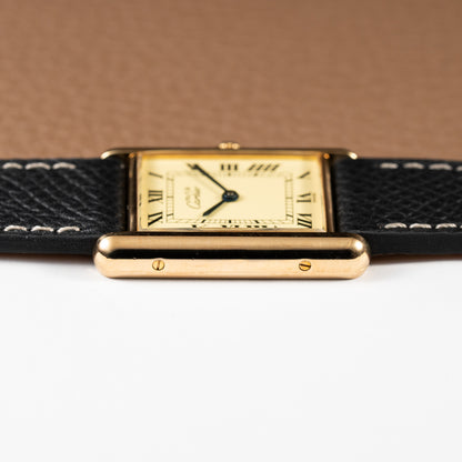 Cartier Must de Tank Vermeil Lemon Roman Dial Reference 590005