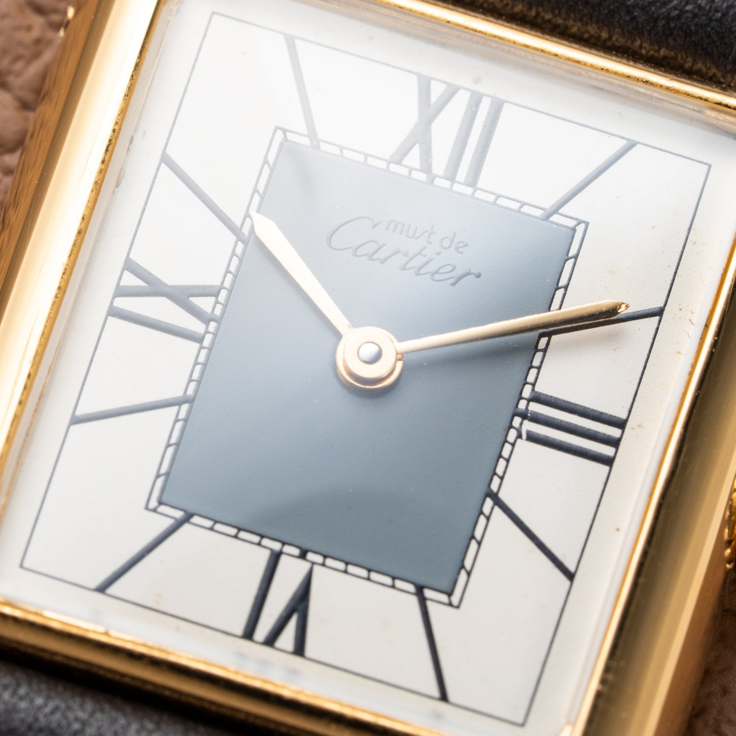Cartier Must de Tank Vermeil Grey Art Deco Dial Reference 590005 from 1990s