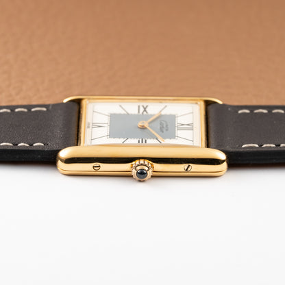 Cartier Must de Tank Vermeil Grey Art Deco Dial Reference 590005 from 1990s