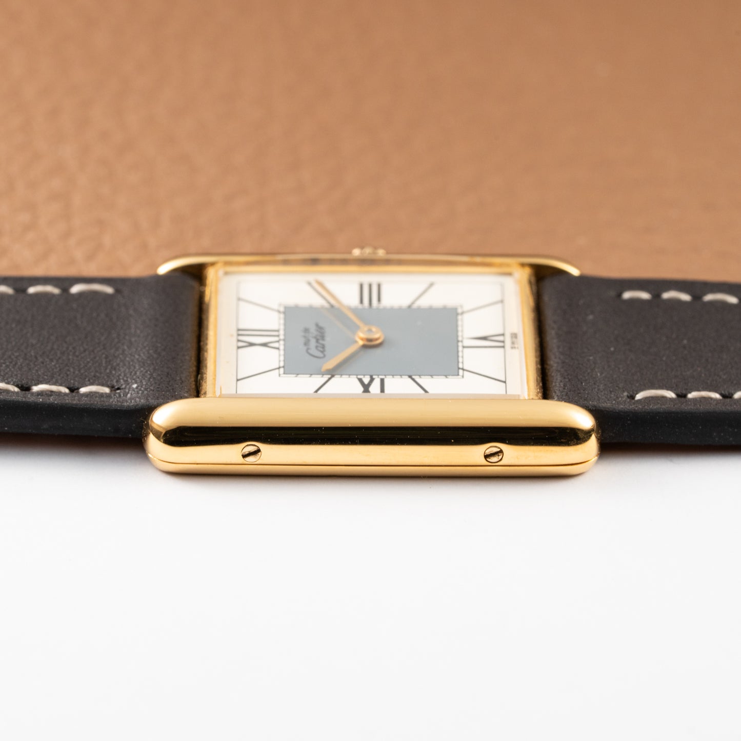 Cartier Must de Tank Vermeil Grey Art Deco Dial Reference 590005 from 1990s