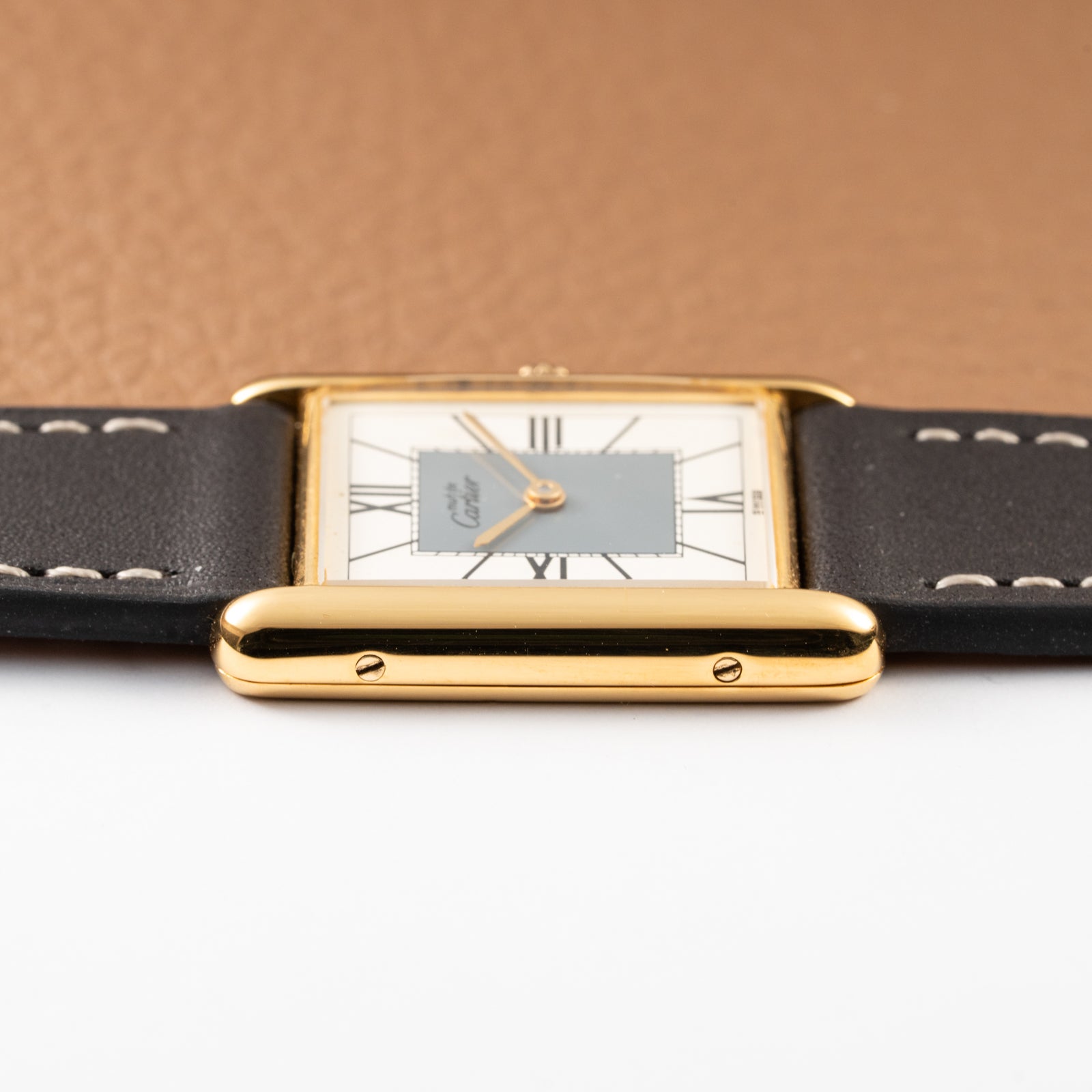 Cartier Must de Tank Vermeil Grey Art Deco Dial Reference 590005 from 1990s