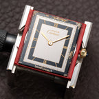 Cartier Tank Must de Vermeil Art Deco Black Roman Dial GM Reference 6 86001