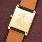 Cartier Tank Must de Vermeil Art Deco Black Roman Dial GM Reference 6 86001