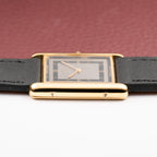 Cartier Tank Must de Vermeil Art Deco Black Roman Dial GM Reference 6 86001