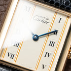 Cartier Must de Tank Vermeil Vendôme Roman Ivory Column Dial Cartier Service 2025 GM Ref 590005