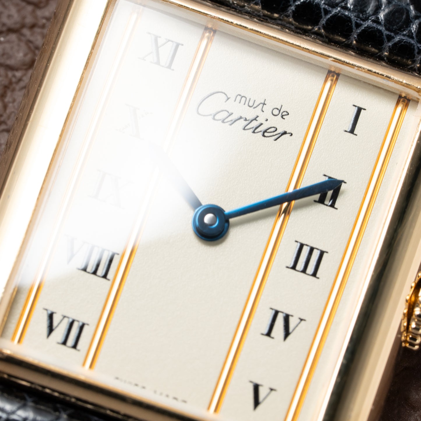 Cartier Must de Tank Vermeil Vendôme Roman Ivory Column Dial Cartier Service 2025 GM Ref 590005