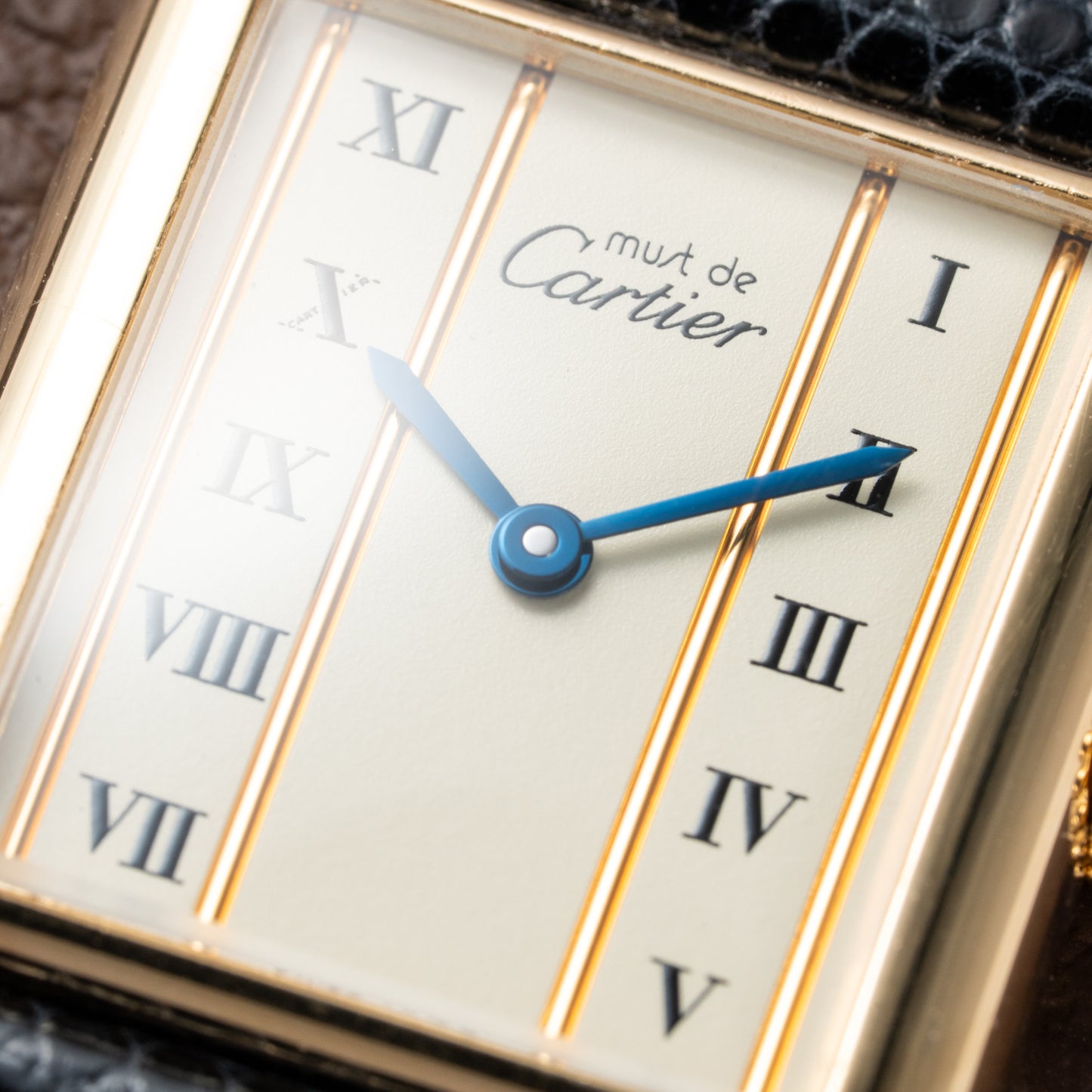 Cartier Must de Tank Vermeil Vendôme Roman Ivory Column Dial Cartier Service 2025 GM Ref 590005