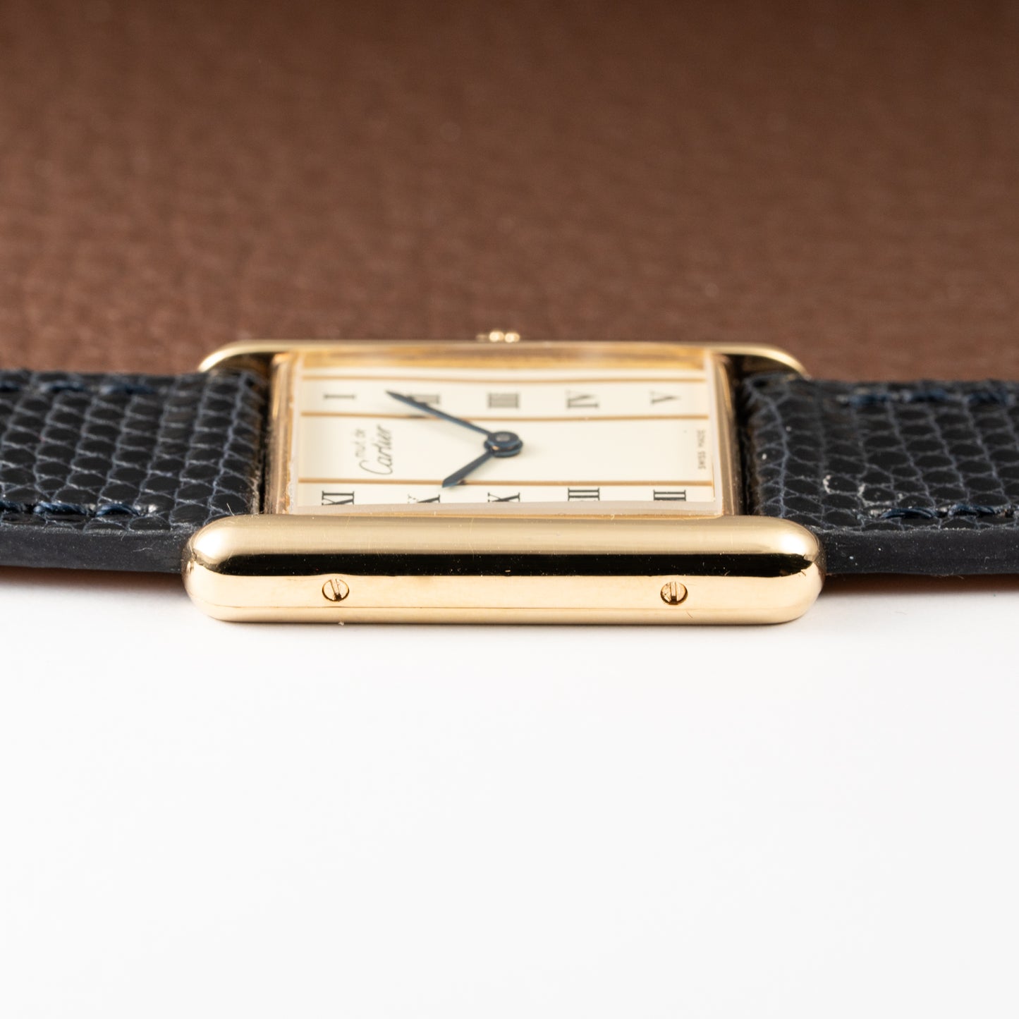 Cartier Must de Tank Vermeil Vendôme Roman Ivory Column Dial Cartier Service 2025 GM Ref 590005