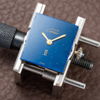 Cartier Tank Must de Lapis Lazuli Dial Vermeil PM 1980s