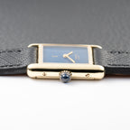 Cartier Tank Must de Lapis Lazuli Dial Vermeil PM 1980s
