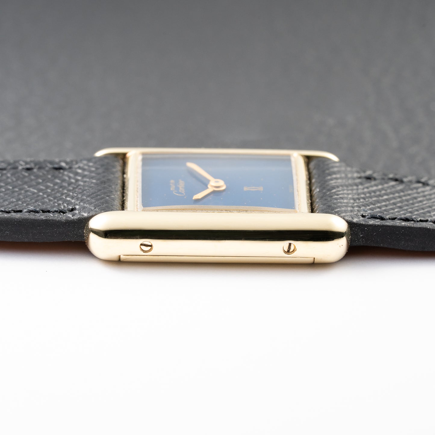 Cartier Tank Must de Lapis Lazuli Dial Vermeil PM 1980s