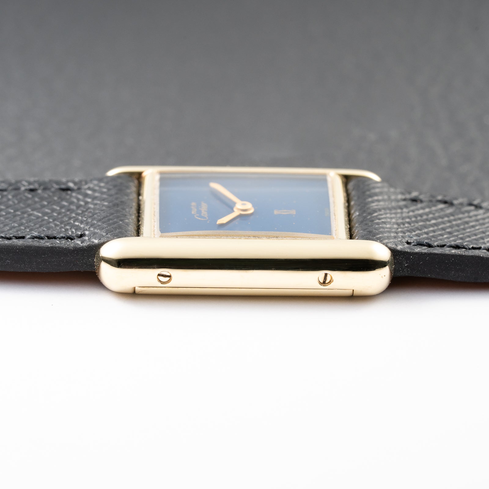 Cartier Tank Must de Lapis Lazuli Dial Vermeil PM 1980s
