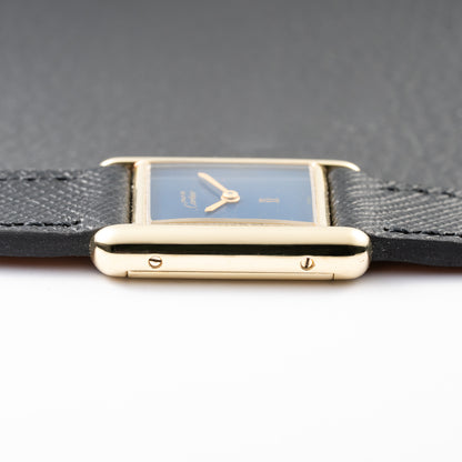 Cartier Tank Must de Lapis Lazuli Dial Vermeil PM 1980s