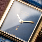 Cartier Tank Must de Lapis Lazuli Dial Vermeil PM 1980s