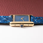 Cartier Tank Must de Lapis Lazuli Dial Vermeil PM 1980s