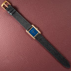 Cartier Tank Must de Lapis Lazuli Dial Vermeil PM 1980s