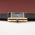 Cartier Tank Must de Lapis Lazuli Dial Vermeil PM 1980s
