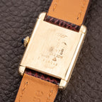 Cartier Tank Must de Blue Lapis Lazuli Dial Vermeil PM 1980s
