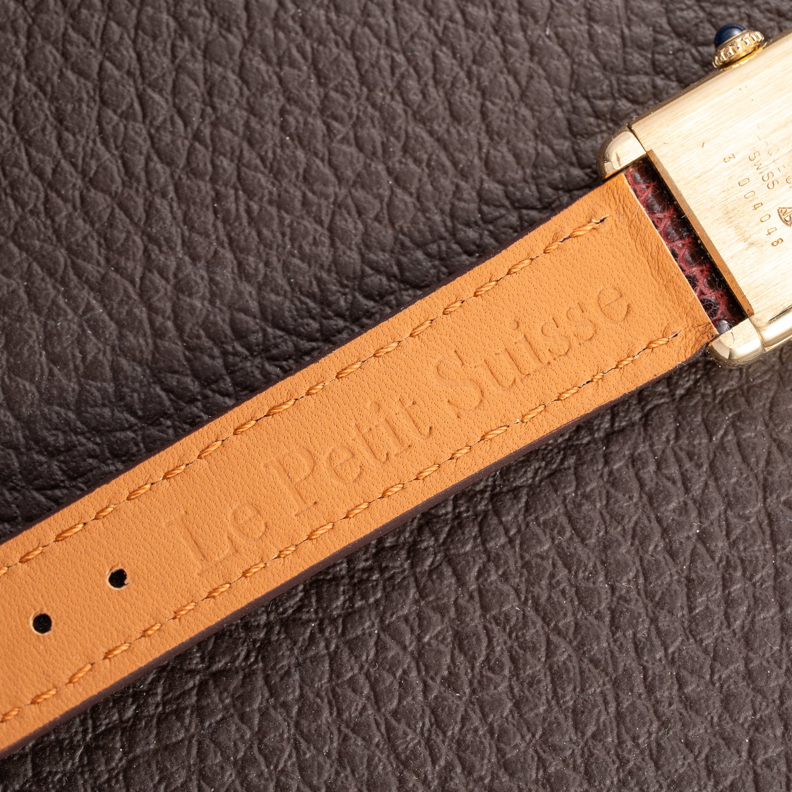 Cartier Tank Must de Blue Lapis Lazuli Dial Vermeil PM 1980s