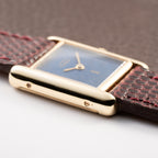 Cartier Tank Must de Blue Lapis Lazuli Dial Vermeil PM 1980s